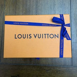 Louis Vuitton Small Rectangular Box w Blue Ribbon